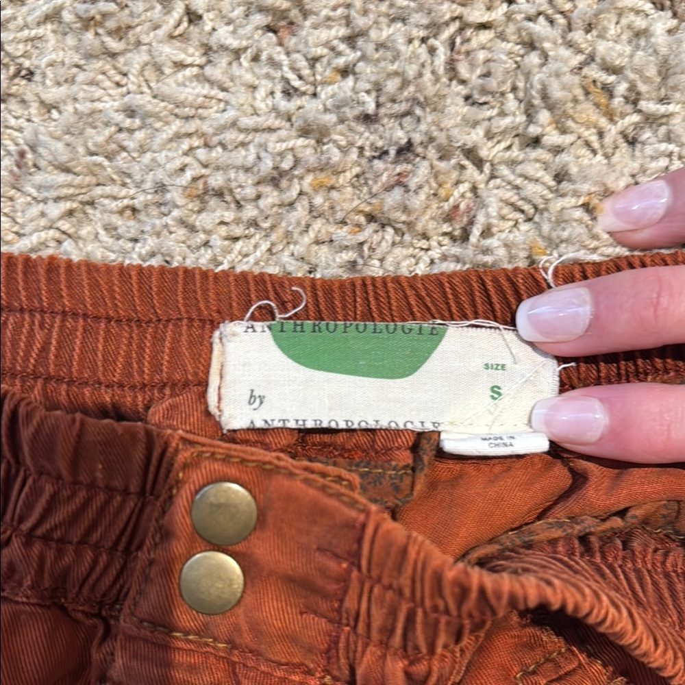Anthropologie Brown Wide Leg Pants with Relaxed Fit - Picture 2 of 4